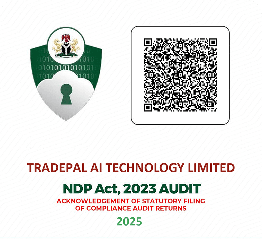 Tradepal AI NDPR audit compliant badge